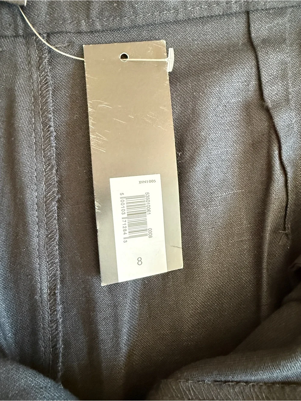 NWT* BANANA REPUBLIC BLACK HIGH RISE WIDE LEG LINEN BLEND PANT *NEW SIZE 8 x 32”